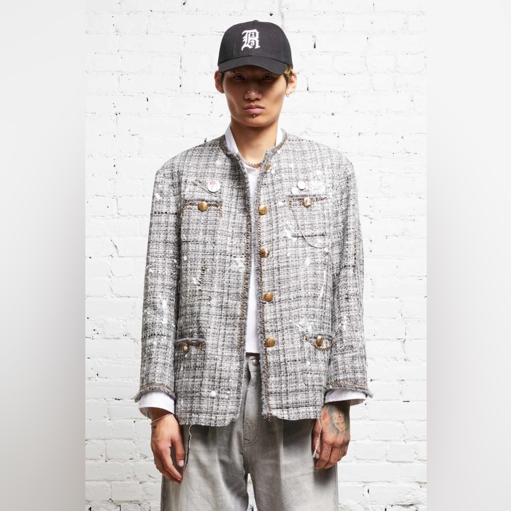 R13 Slouch Tweed Jacket. Size medium.